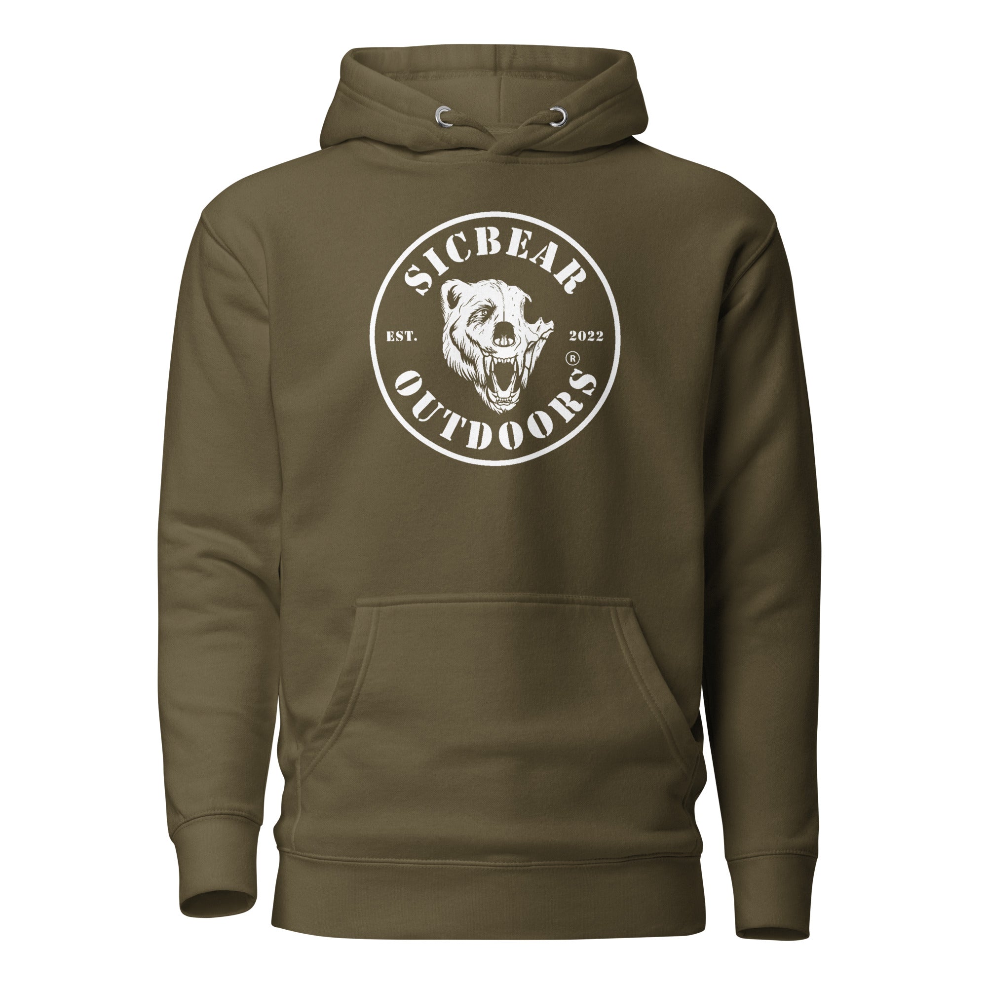 SICBEAR Skull Hoodie w/ White Logo (Premium)