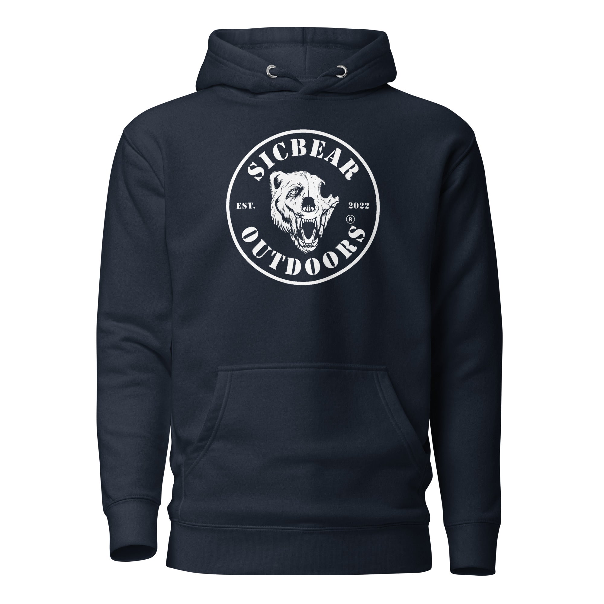SICBEAR Skull Hoodie w/ White Logo (Premium)